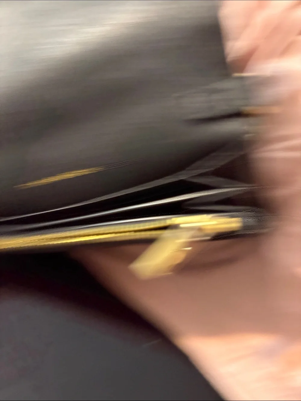 Tory Burch Black Leather Crossbody with Gold Chain Strap